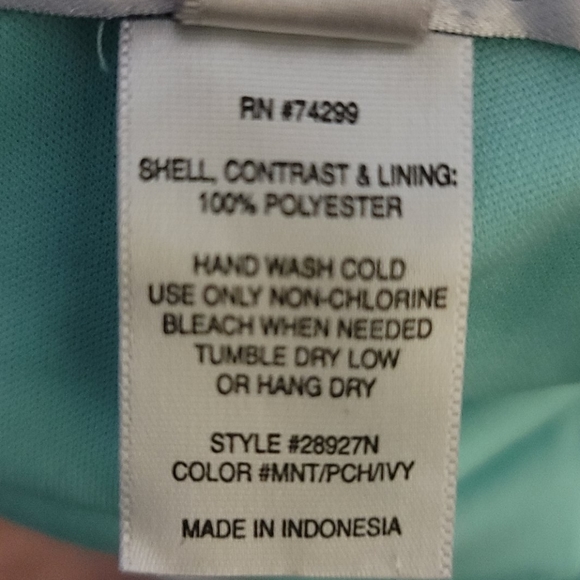 Sweet Storm Mint, Peach and White Dress Size Small - Picture 5 of 5